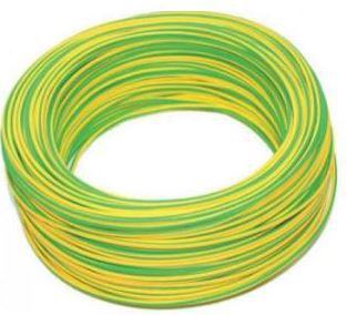Fil rigide 6 jaune-vert, Typ H07V-U