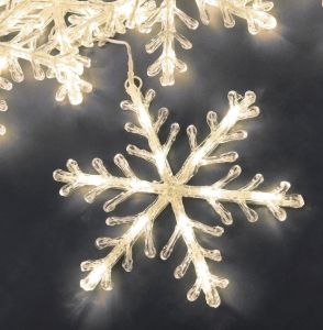 Guirlande lumineuse LED 5 flocons de neige, IP44