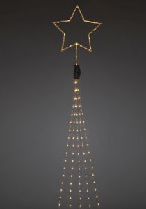 LED-Baummantel mit kupferfarbenem Stern, IP20