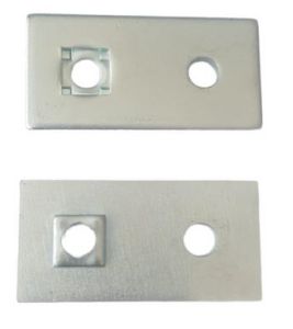 Double-Plaque perforée acier avec trou et filetage