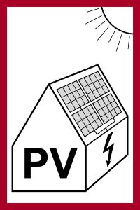 Achtung Solaranlage (Photovoltaikanlage)