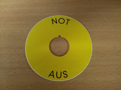Not-Aus-Schild