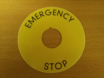 Emergency-Stop-Schild