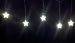 LED-Sterne hängen zwischen 30cm und 40cm herunter, IP44, aus Plastik